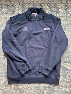 Vineyard Vines Penn State Men's Navy Quarter-Zip Fleece Sweater